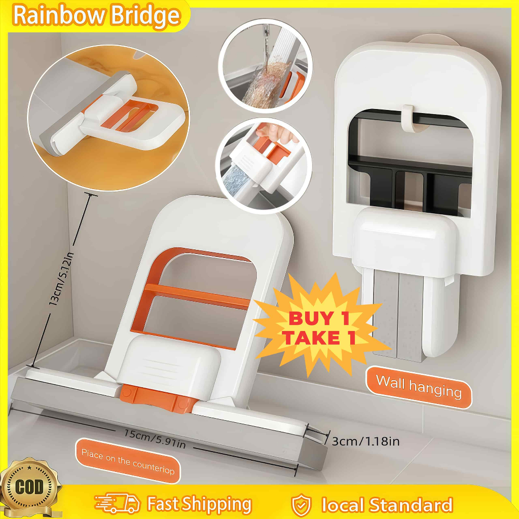 Mini Foldable Squeeze Table Mop, Portable Mini Cleaning Sponge Mop, Wet ...