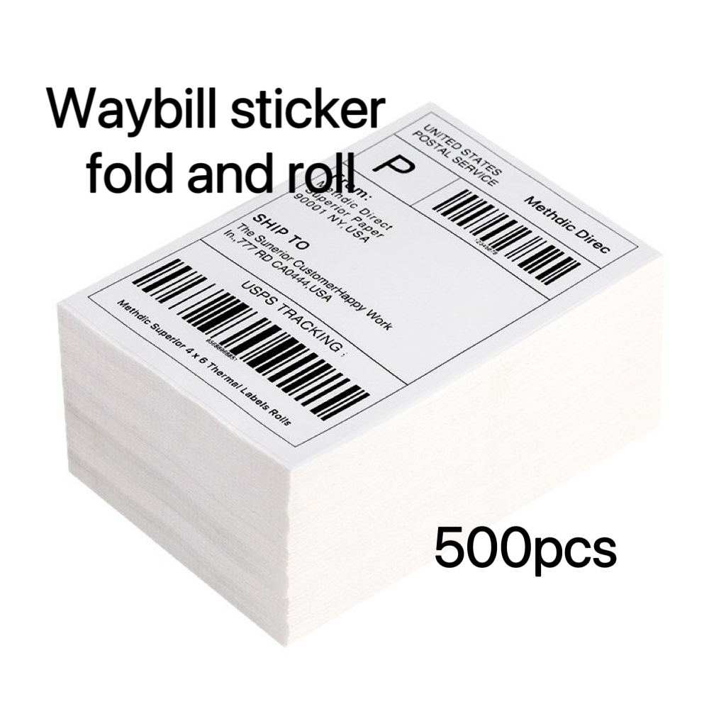 Waybill Sticker FOLD TRIPLE PROOF A6 500pcs 100x150mm Thermal Barcode ...