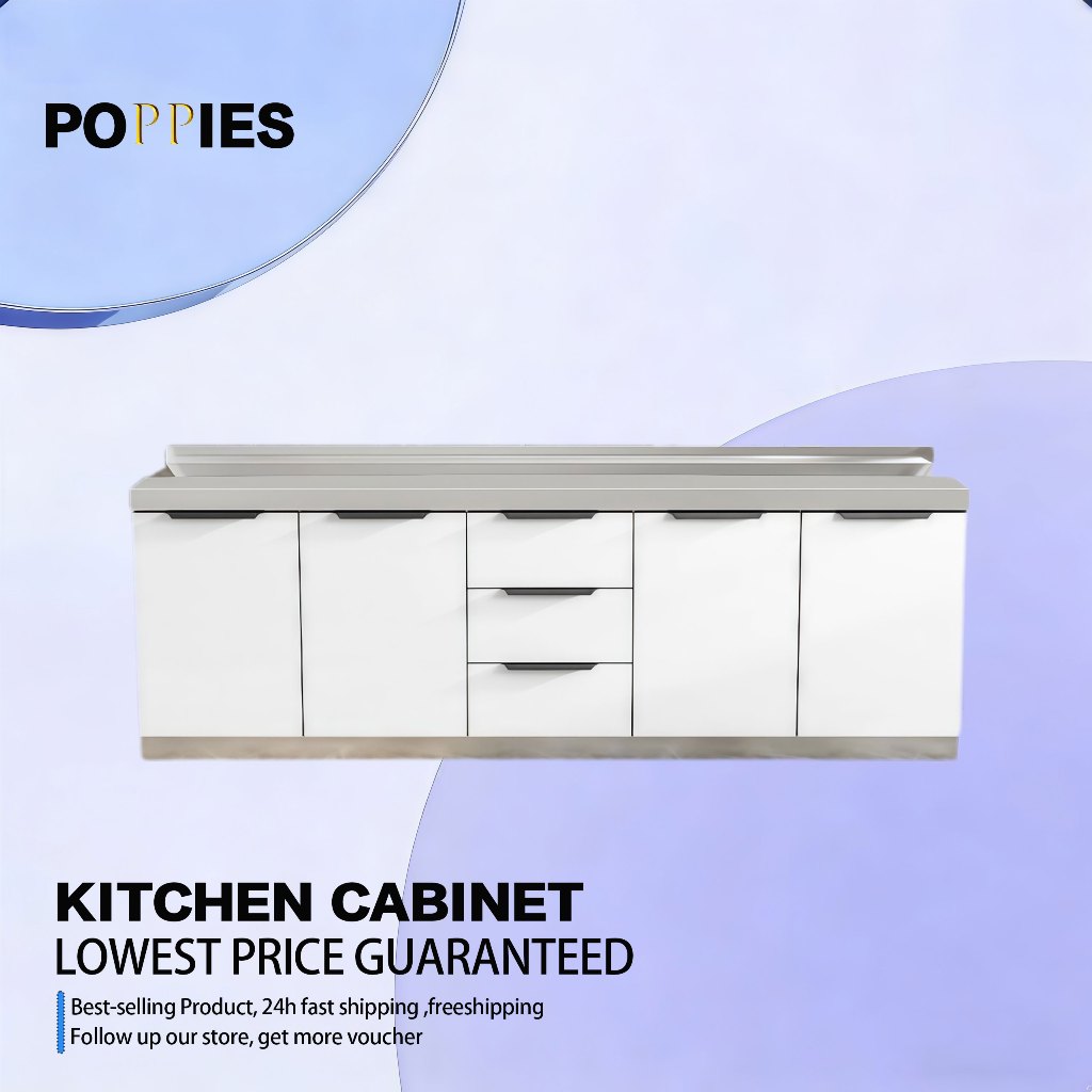 POPPIES Stainless Steel Kitchen Cabinet Sink Cabinet Storage Cabinet ...
