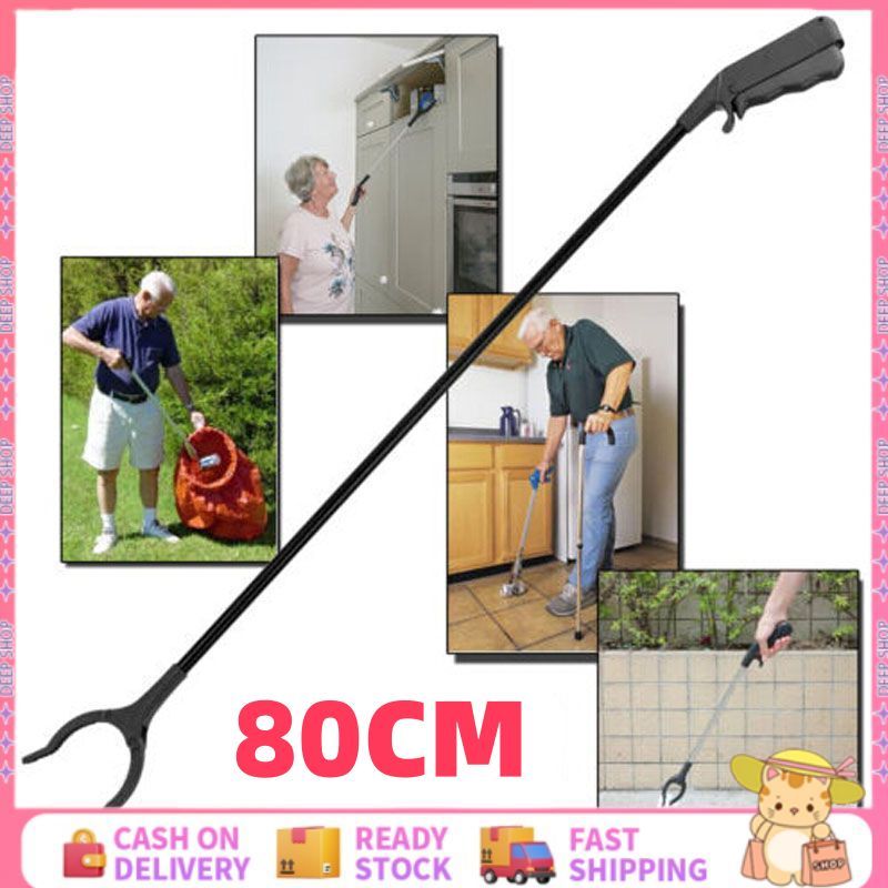 Long handle 80cm Pick up grabber Garbage Clips Long-Reach Extend Arm ...