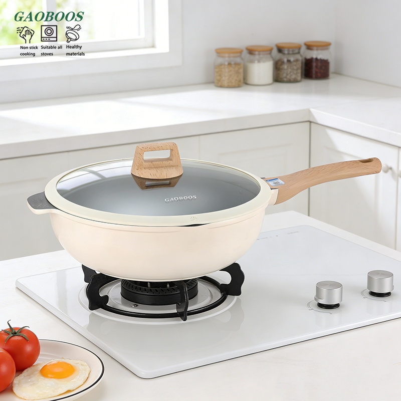 Gaoboos Non Stick Wok 28/30CM Deep Frying Pan Kawali Non Stick Pan PFOA ...