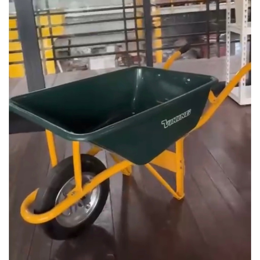 VIKING Wheelbarrow Polypropylene PP (Will not Rust) 13inch Solid Tire ...