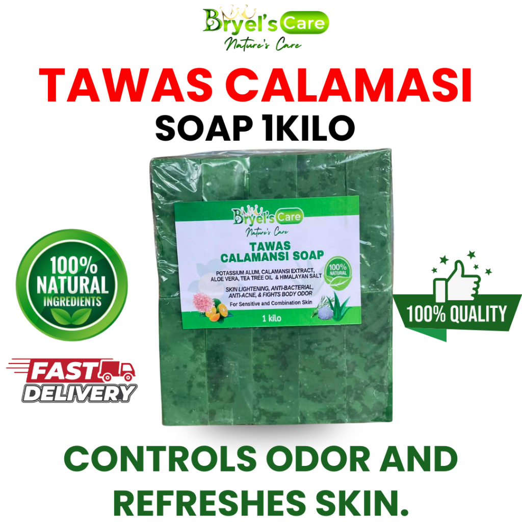 1 Kilo TAWAS CALAMANSI WITH ALOE VERA AND HIMALAYAN PINK SALT SOAP FOR ...