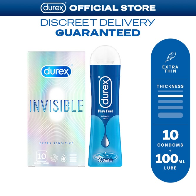 Durex Invisible 10s + Play Feel 100mL Bundle | Shopee Philippines