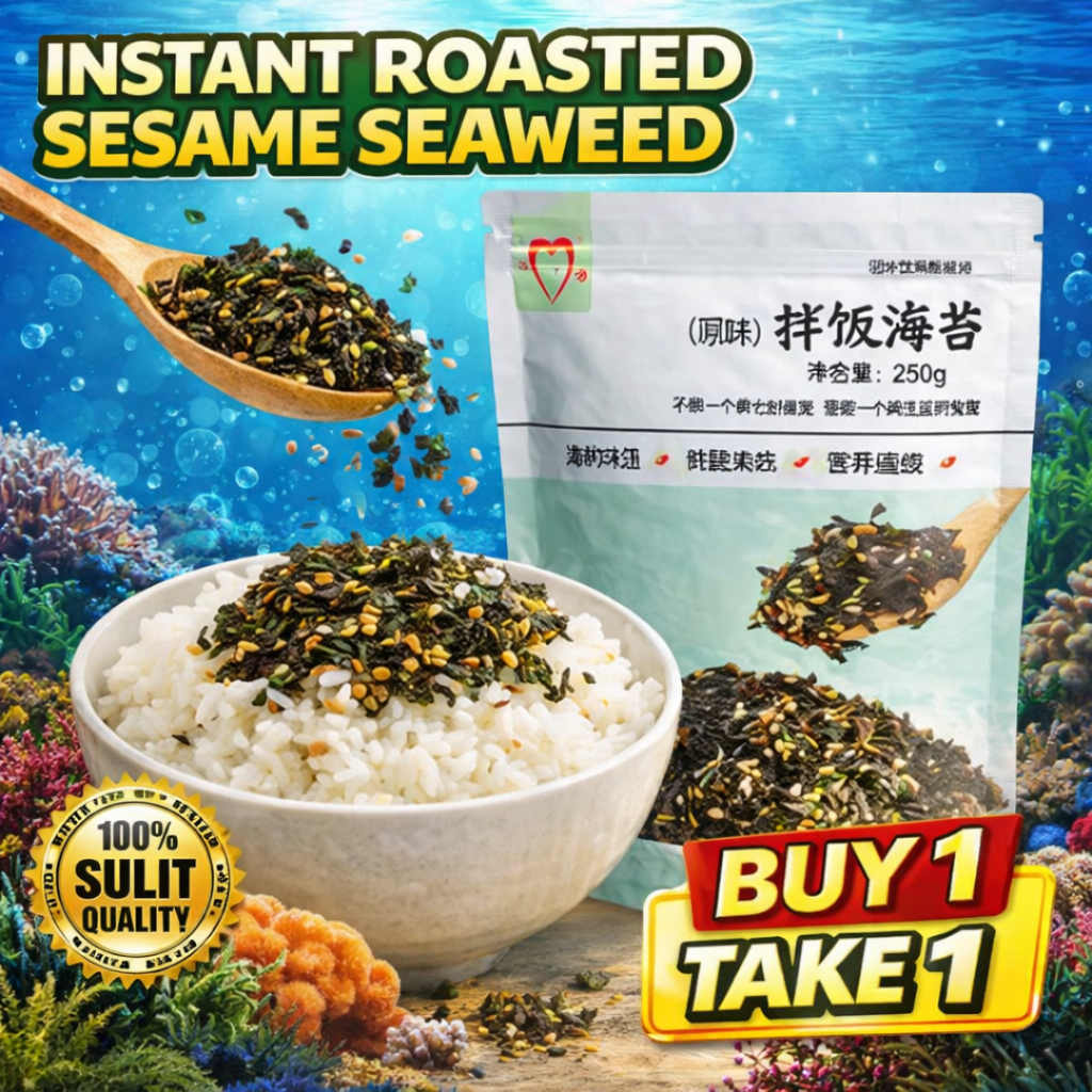 [BUY 1 TAKE 1] INSTANT ROASTED SESAME SEAWEED – Korean Rice Mix Flakes ...