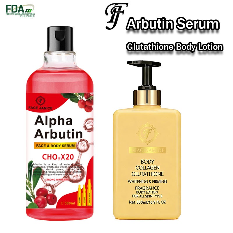 FJ Alpha Arbutin Serum+Body Lotion with Collagen, Niacinamide, and  Glutathione | Shopee Philippines