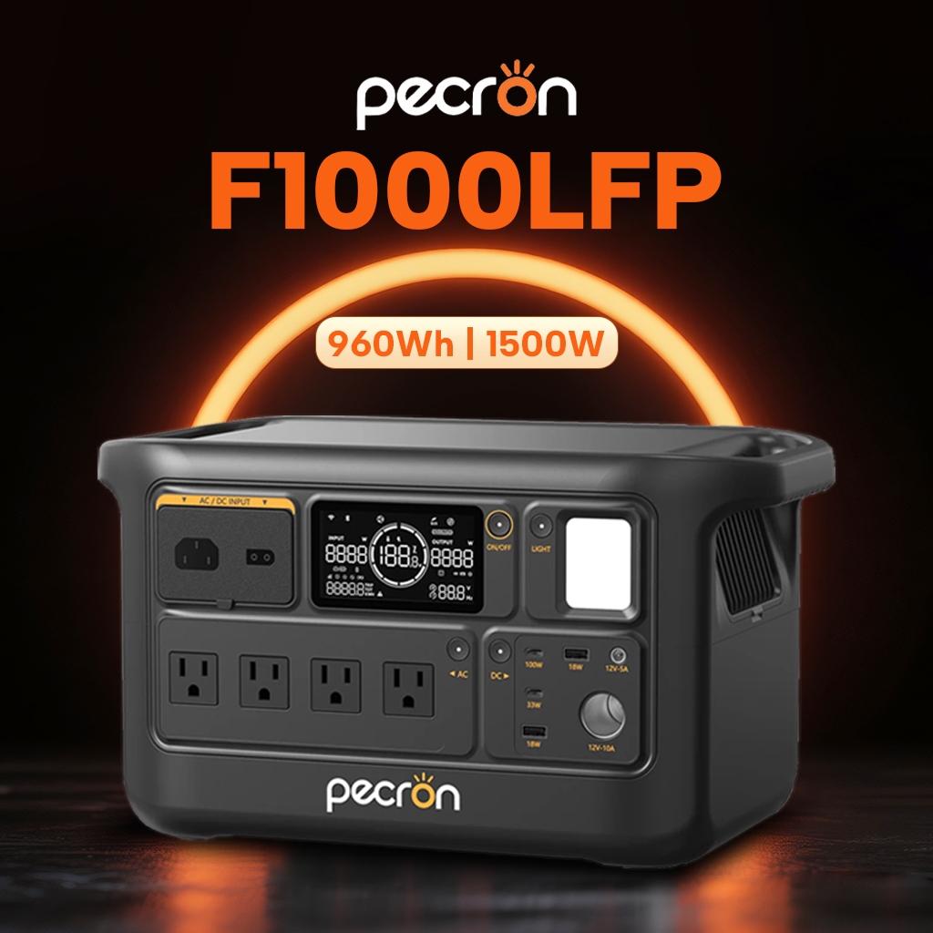 Pecron F1000LFP Portable Power Station 1500W 960Wh Lifepo4 Battery 220V ...