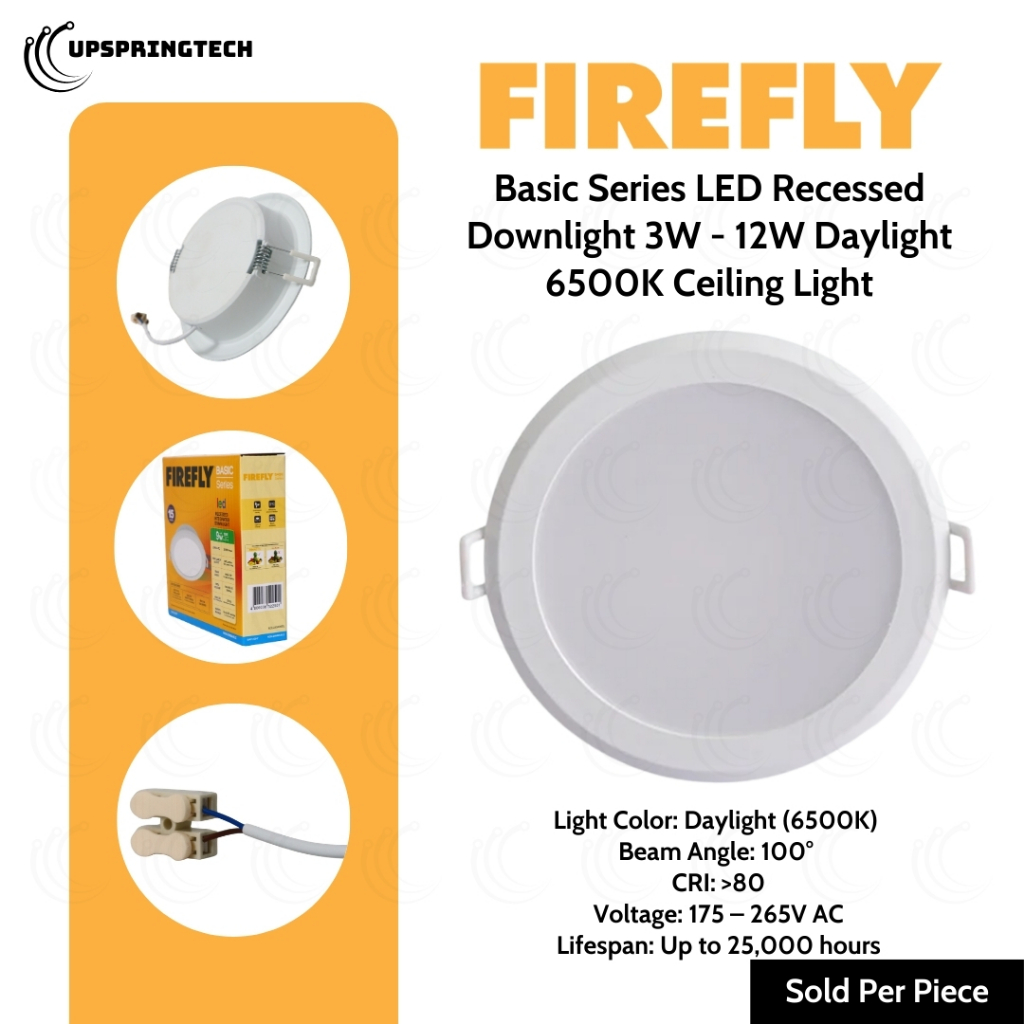 Firefly Basic Series LED Recessed Downlight 3W -12W Daylight 6500K ...