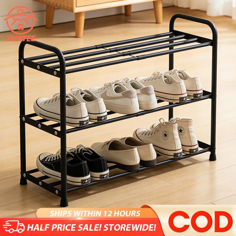 Shoe Rack Adjustable Expandable Shoe Rack Metal Space Saving Shoe ...