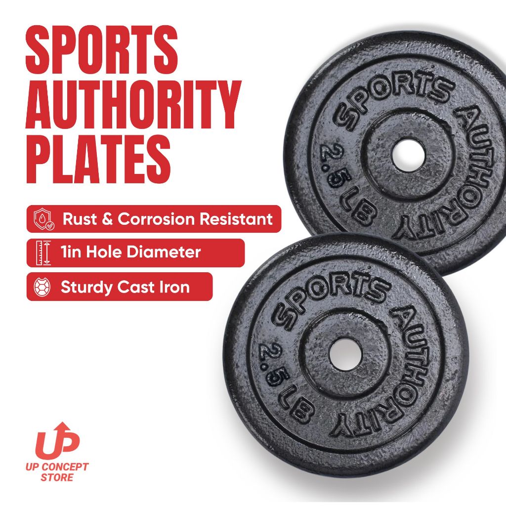 Lot De 6 Plaques De Poids Haltères Sports Authority - 22 Lb Total