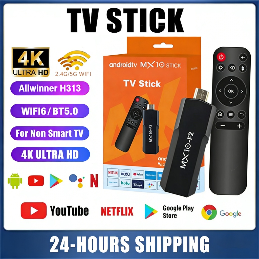 TV Stick 4K 1080P WiFi6 2.4G/5.8G Smart TV Stick Google YouTube NETFLIX ...