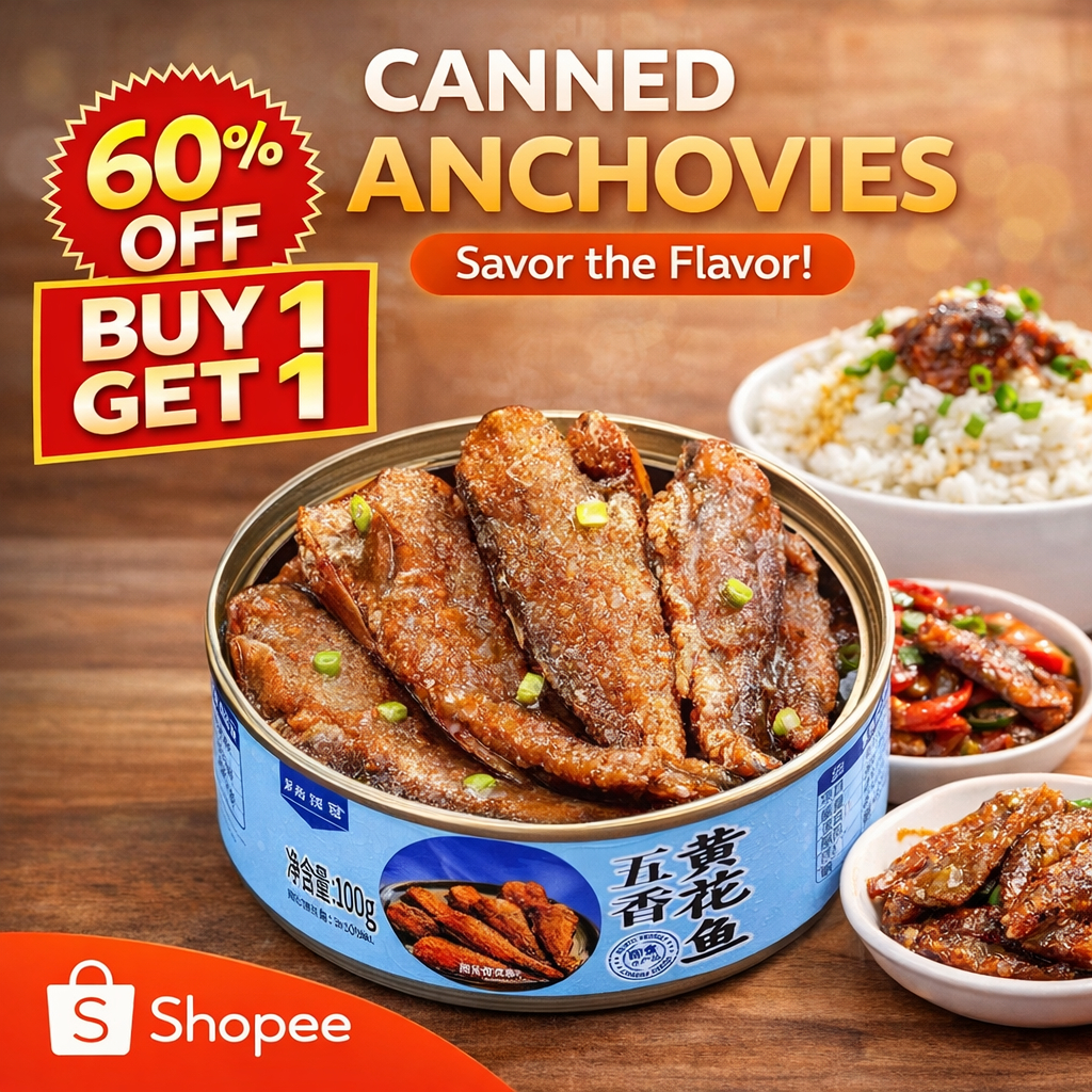Canned Anchovies in Oil, Premium Small Fish, Ready to Eat, Rich in ...