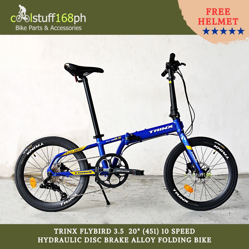 CS168ph TRINX Flybird 3.5 20” (451) 10spd Hydraulic Disc Brake Folding ...