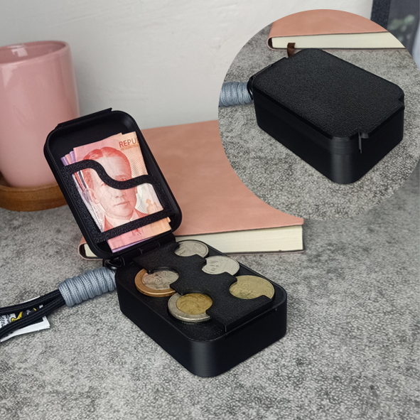 Compact Spring Coin Organizer with Money Clip | Shopee Philippines