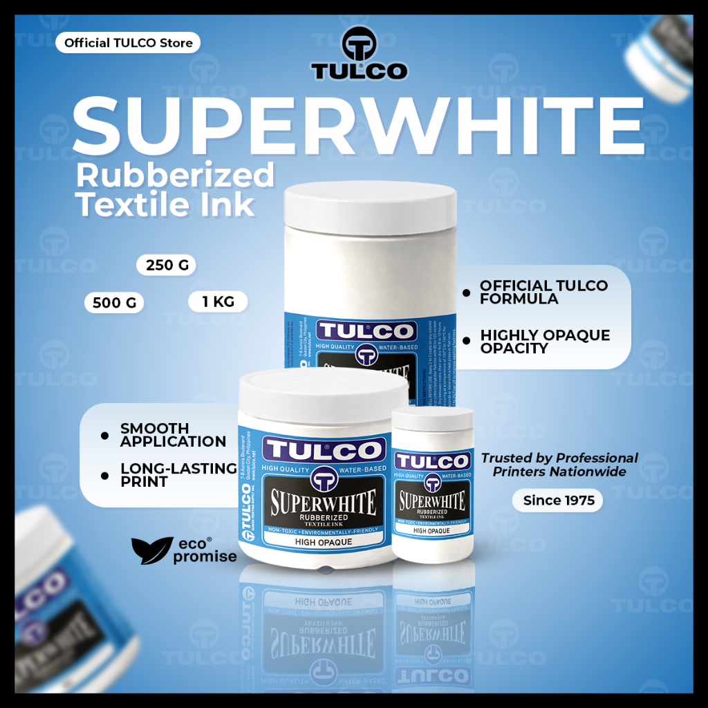 Tulco Super White High Opaque Textile inks (250g 500g 1Kg) | Shopee ...
