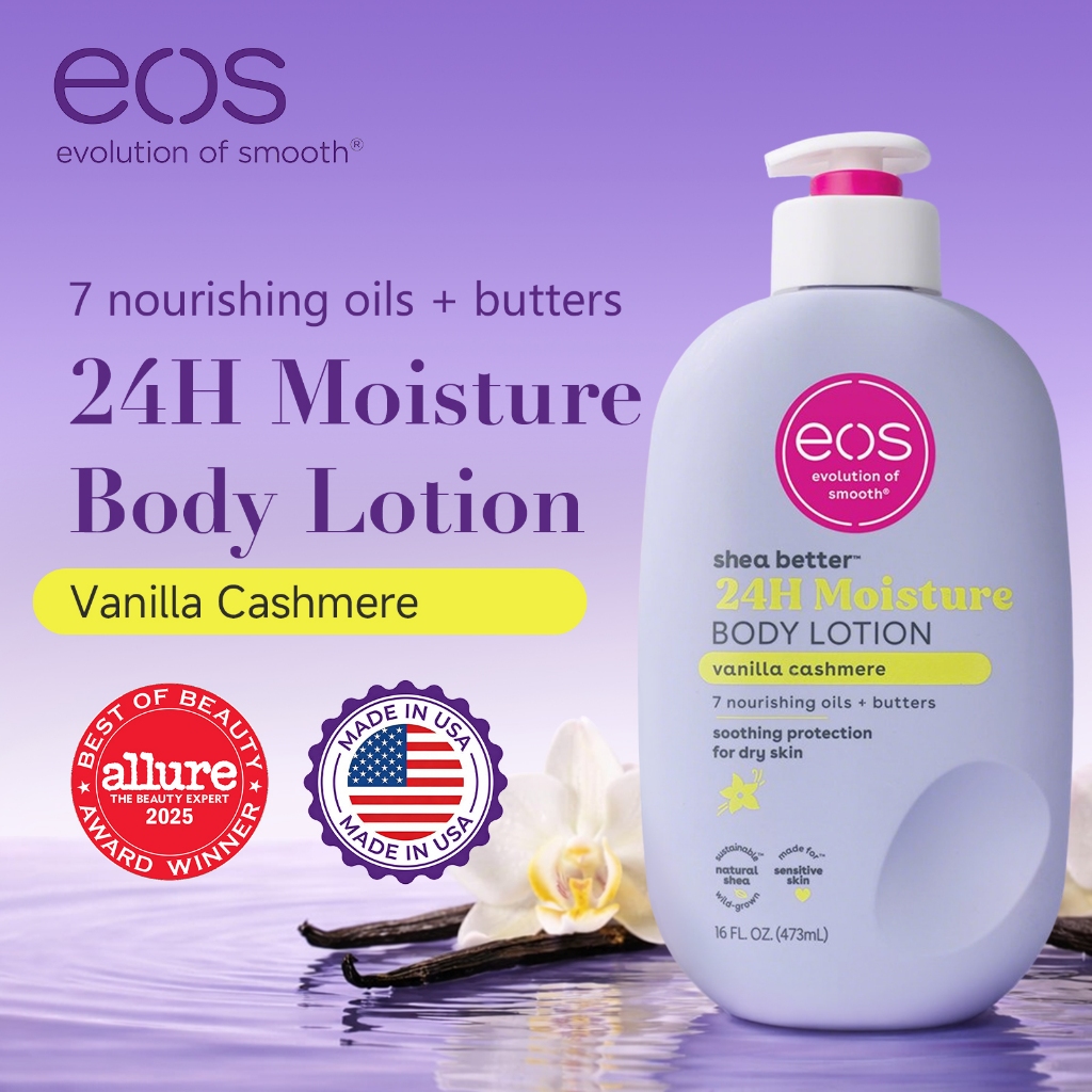 EOS Shea Better Vanilla Cashmere Body Lotion 473ml | 24H Hydration ...