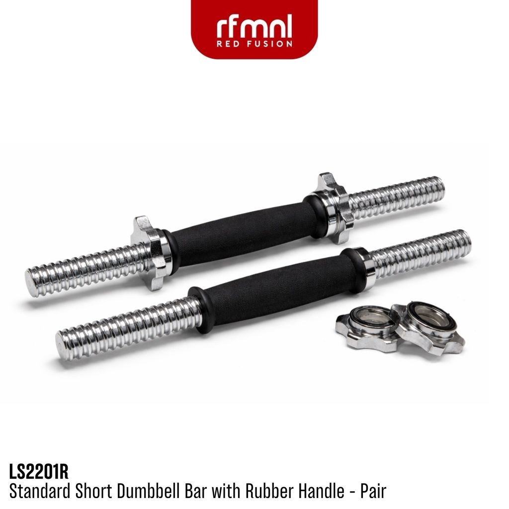 Short Dumbell Bar With Rubber Handle -Pair LS2201R | Shopee Philippines