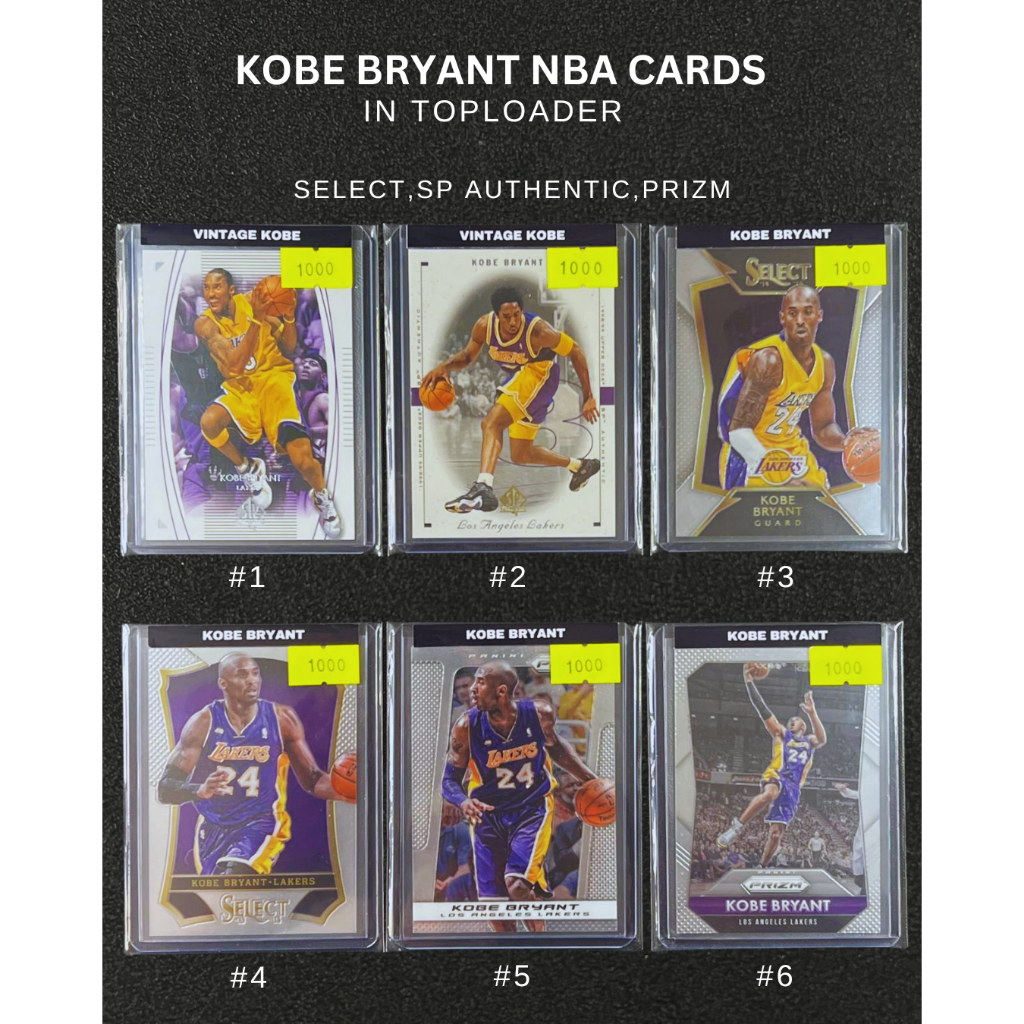 Kobe Bryant NBA Cards in TopLoader Select,SP Authentic,Prizm | Shopee ...
