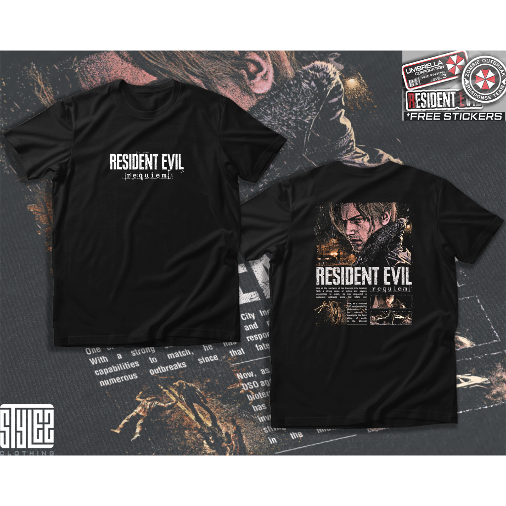 RESIDENT EVIL 9 REQUIEM LEON KENNEDY GAMERS TSHIRT | Shopee Philippines