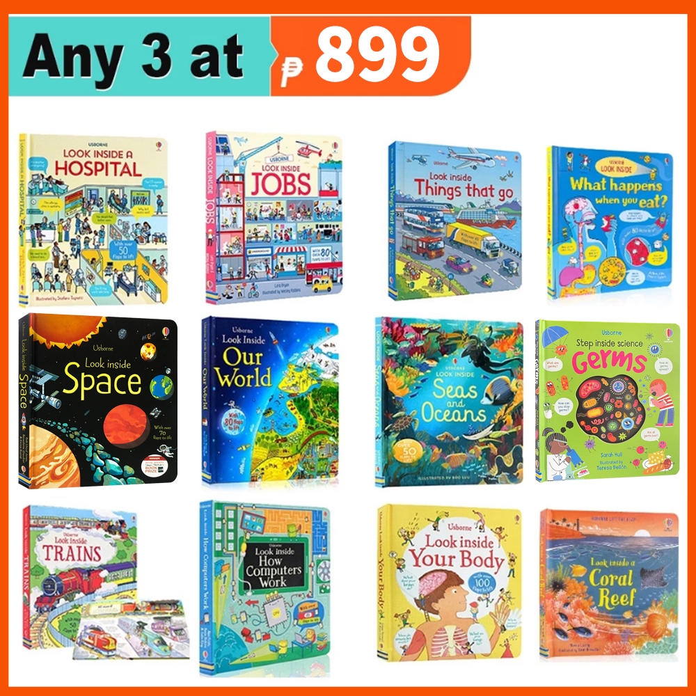 Usborne Look Inside Books Collection Step Inside Science Board Book for ...