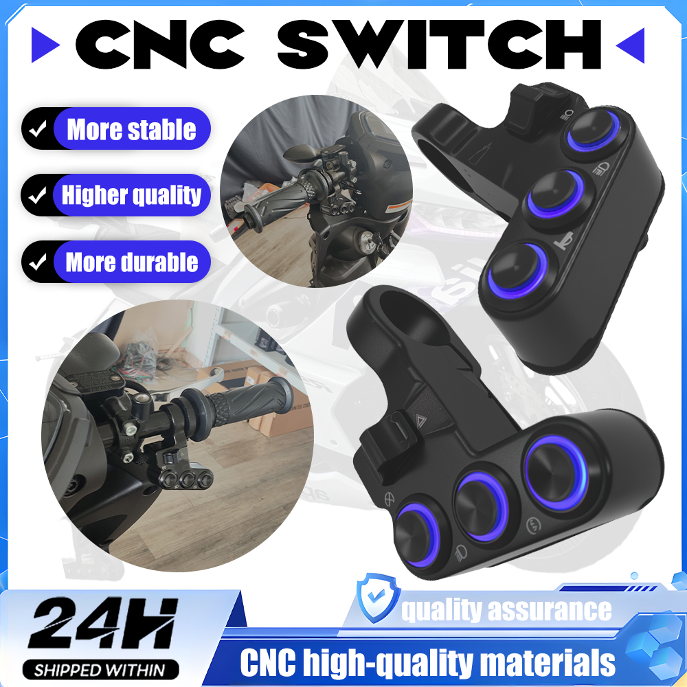 Motorcycle three in one horn headlight turn and reverse switch | Shopee ...