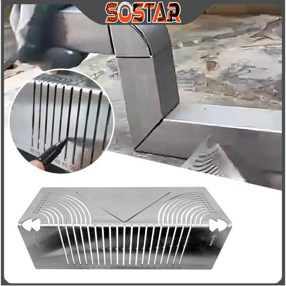 Metal Ruler For Square Tube Rounded Corners Precision Angle & Arc ...