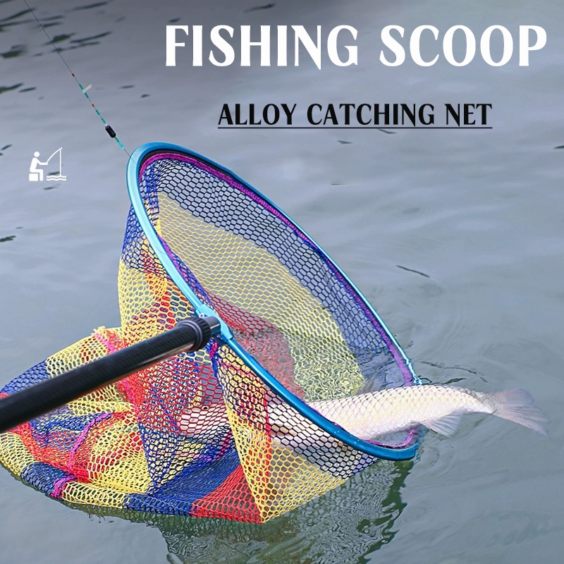 Fishing Catching Net Aluminum Alloy Coated Mesh Head Ultralight Nano ...
