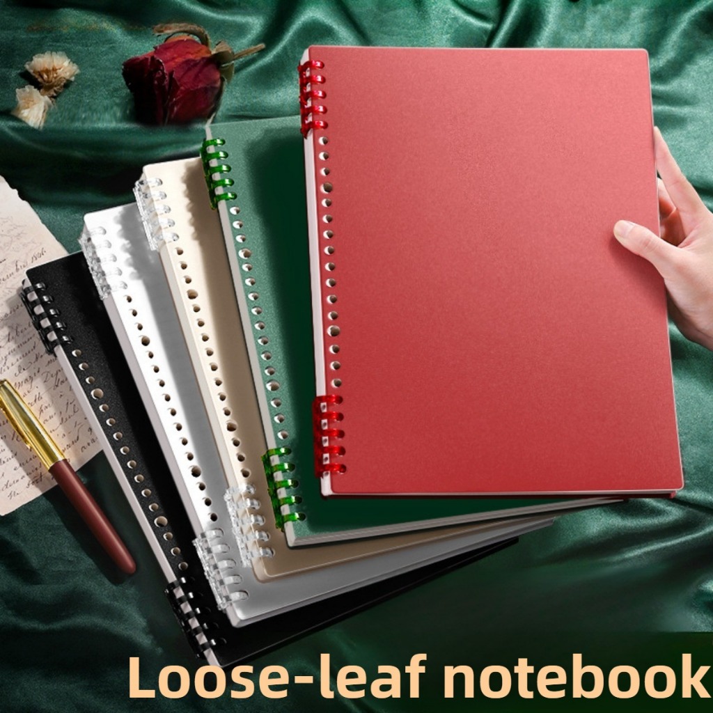 Binder Notebook Loose Leaf Notepad Spiral Refillable Notebook PP ...