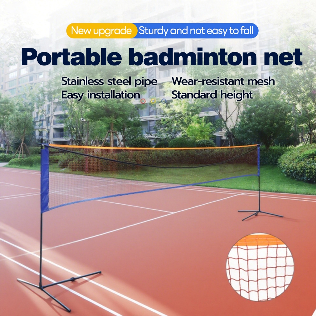 Badminton net rack portable indoor and outdoor folding mobile badminton ...