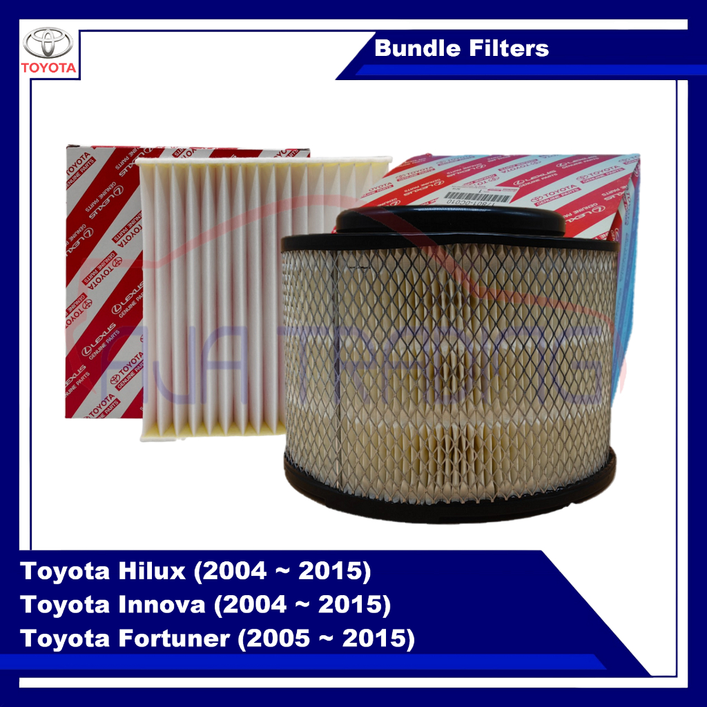 Combo Air Filter and AC Filter for Toyota Innova/Hilux (2004 - 2015 ...