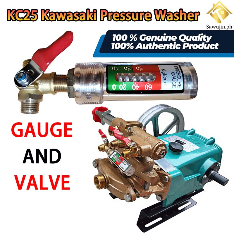 KC25 Kawasaki Power Sprayer Parts Pressure Gauge And Valve 22A 25A 28A ...
