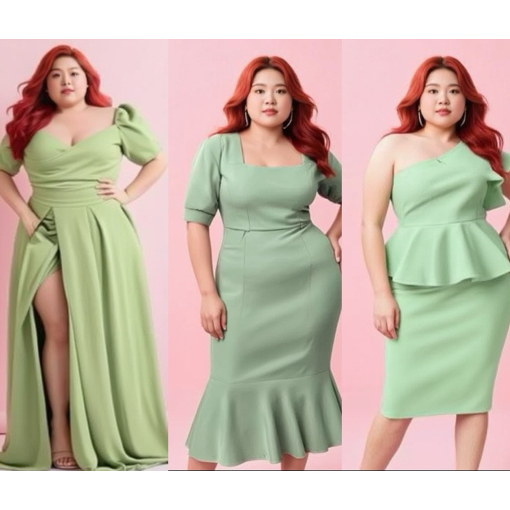 Sage Green Mini Maxi Dress Collection (Dark Light Shades) by