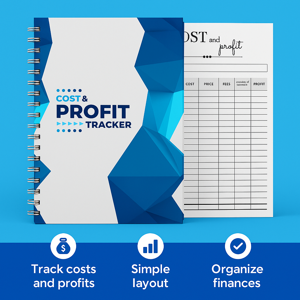 Cost & Profit Tracker Notebook – Business Expense Log Book for Price ...