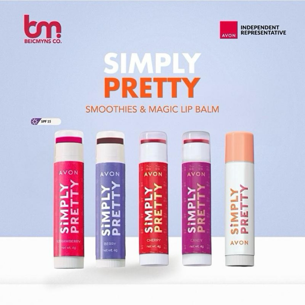 AVON Simply Pretty LIP BALM 4g. | Moisturizing Smoothies and Magic Lip ...