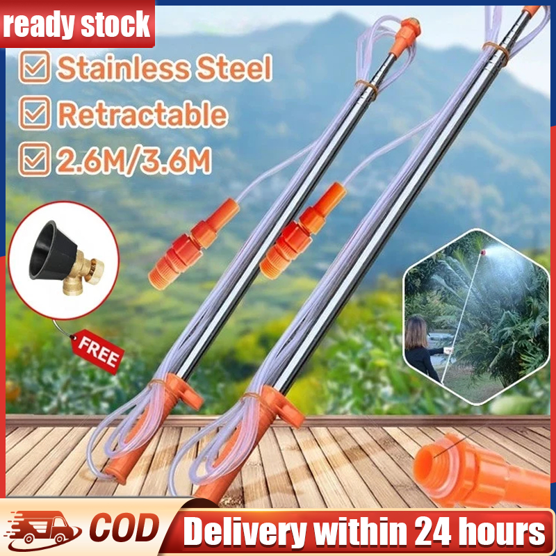 3.6m Retractable Spraying Rod Stainless Steel Pesticide Spray Sprayer ...
