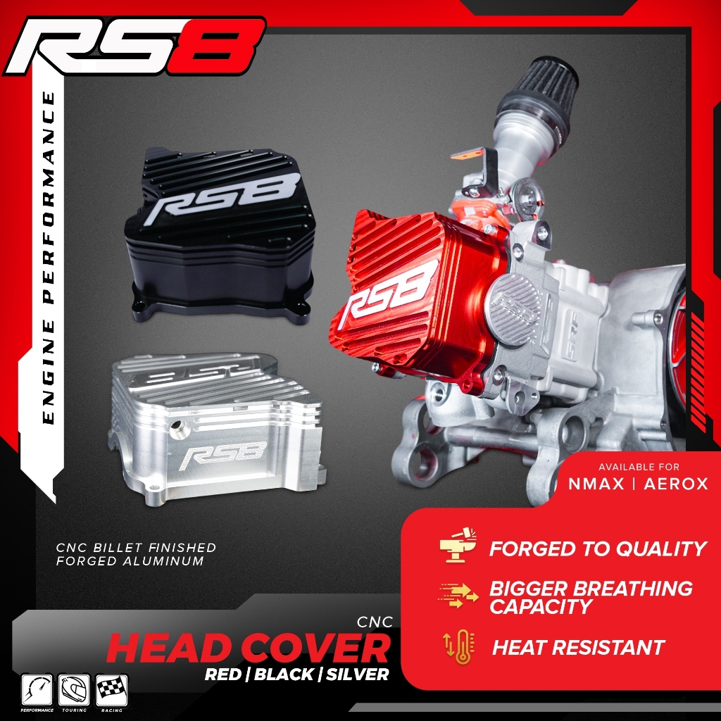 RS8 CYLINDER HEAD COVER CNC NMAX/AEROX | Shopee Philippines