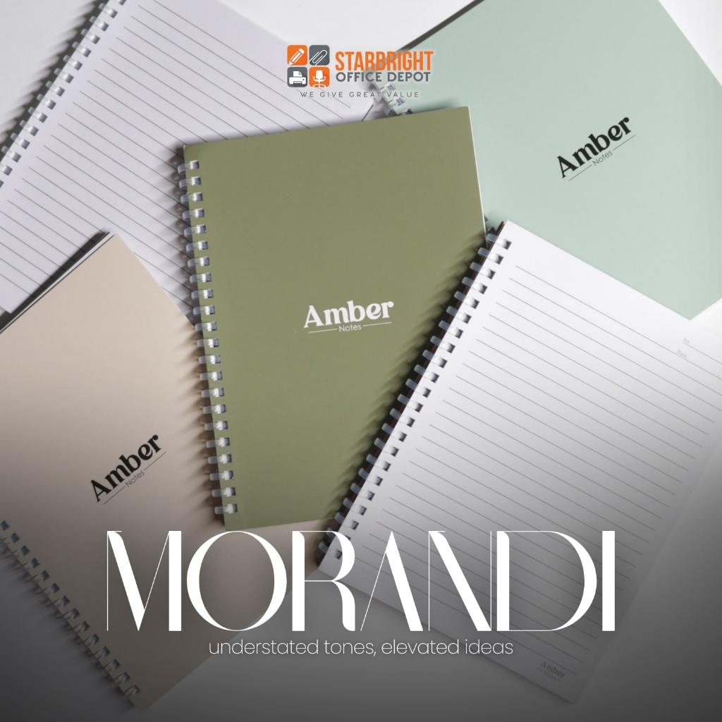 Amber Notes Soft Ring Notebook Morandi Series WITH COVER | Shopee ...