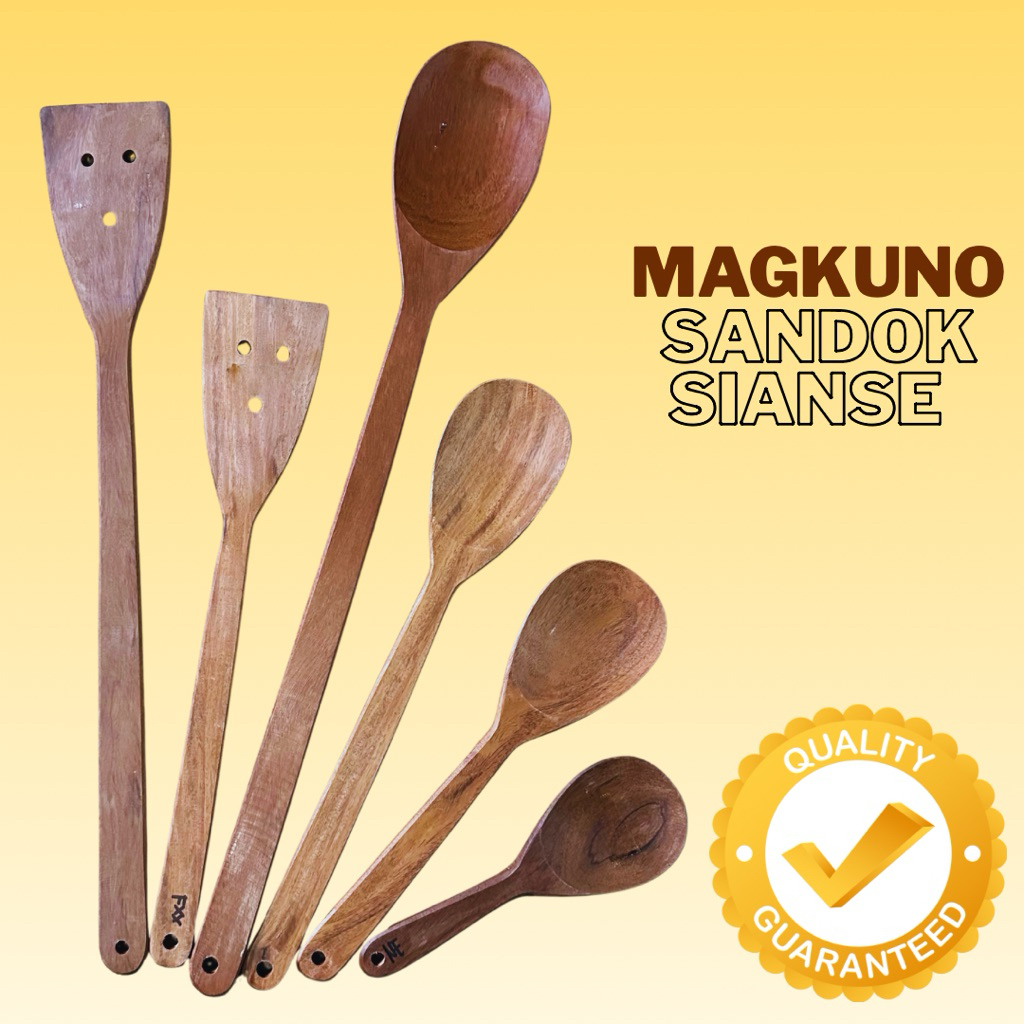 MAGKUNO SOLID WOOD LADLE & TURNER IRON WOOD | SANDOK & SIANSE | MATIBAY ...