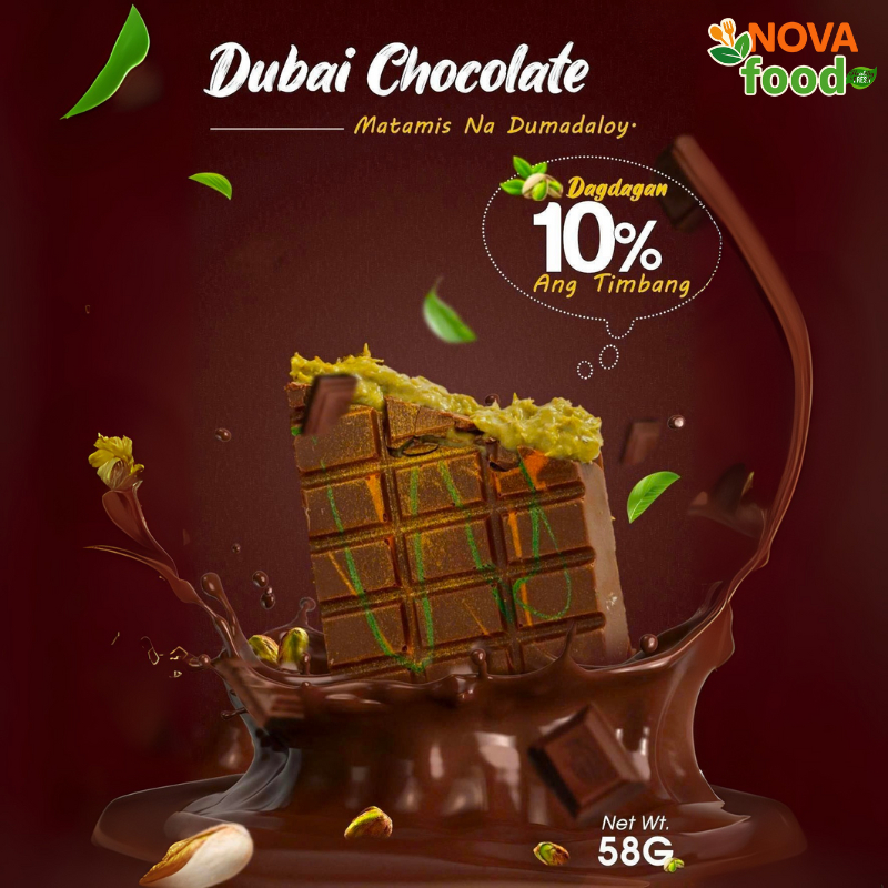 [NOVA FOOD] Dubai Pistachio Chocolate _ Pure Chocolate Shell _ Crispy ...