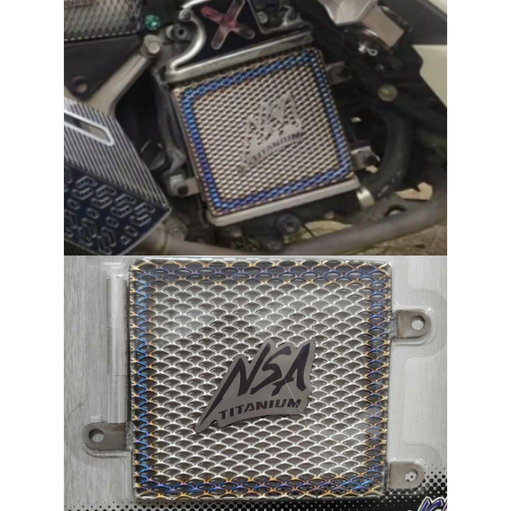 NSA Titanium Radiator Cover And Coolant Cover | Shopee Philippines