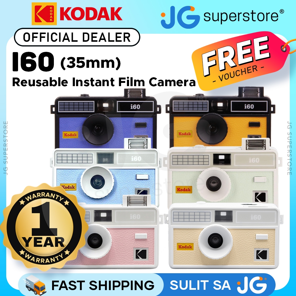 KODAK i60 Reusable Instant Film Camera 35mm Manual Fixed Focus Wide ...