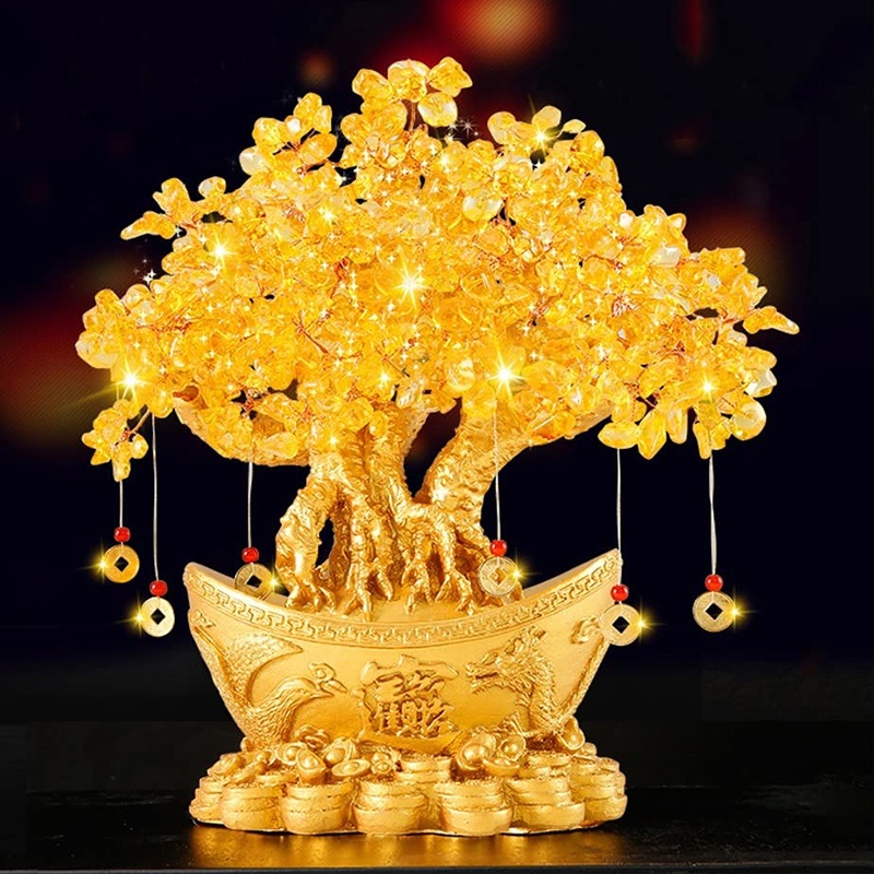 Crystal Tree Feng Shui Money Tree Fortune Ingots Tree Feng Shui Items ...