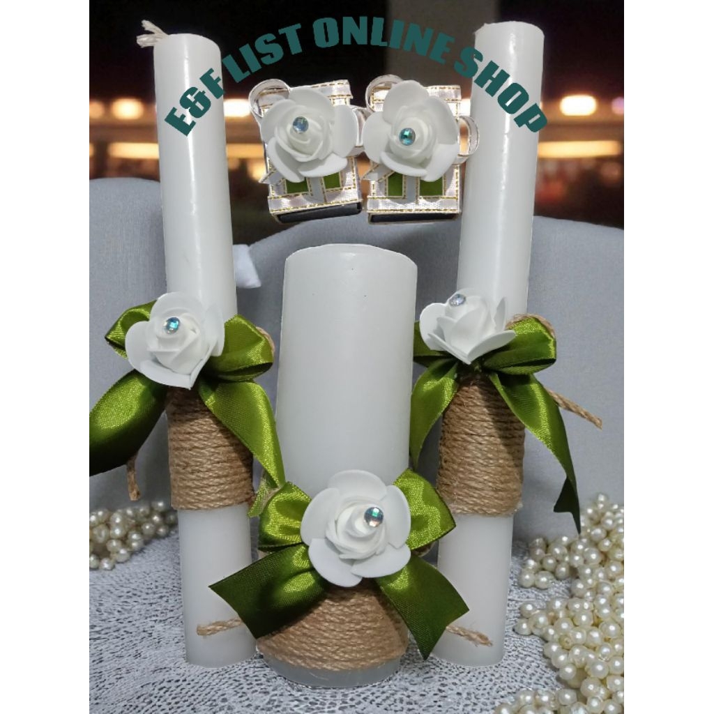3 in 1 Set Candle- For Sponsor and Unity Candle / Please send your ...