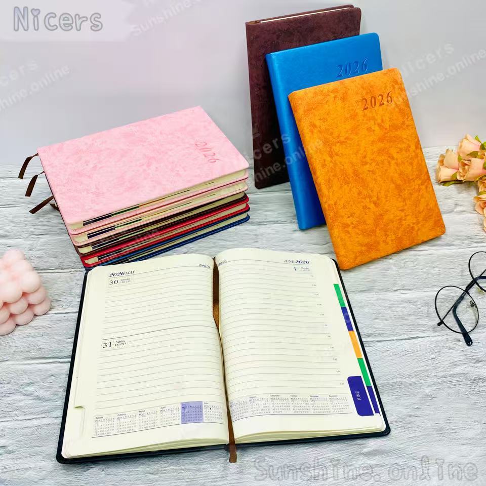 2026 Year Notebook Planner Journal Daily Diary Monthly Planner Leather ...