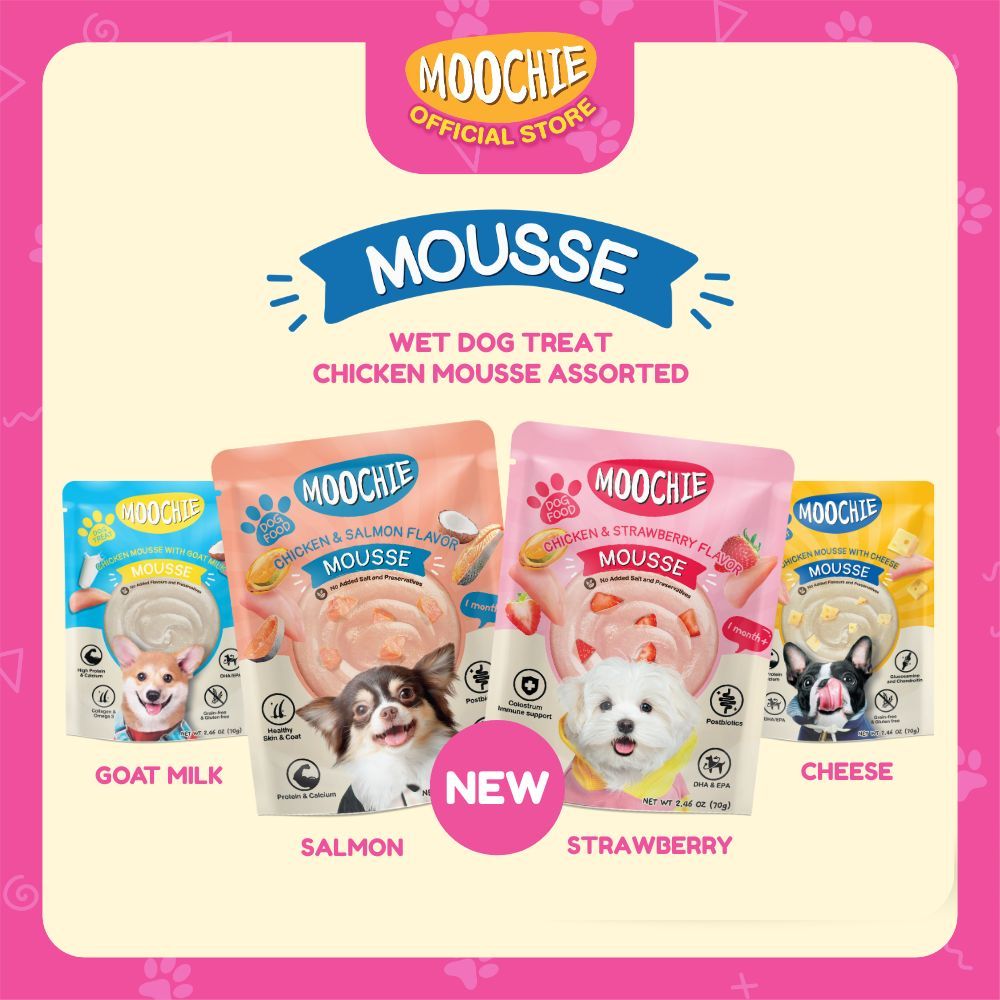 Moochie Wet Dog Treat Chicken Mousse 70g Pouch | Shopee Philippines