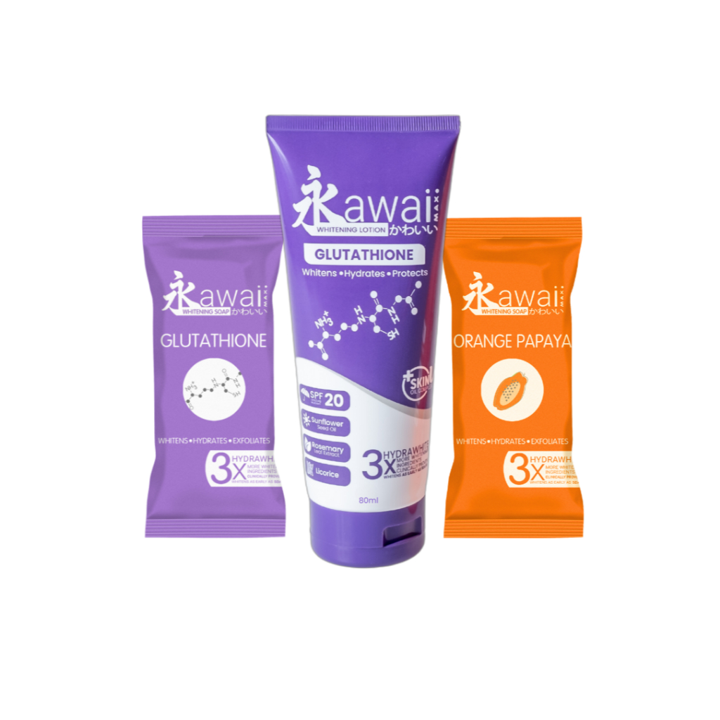 Kawaii Max Bundle Glutathione Lotion 80ml, Glutathione Soap 65g and Orange  Papaya Soap 65g | Shopee Philippines
