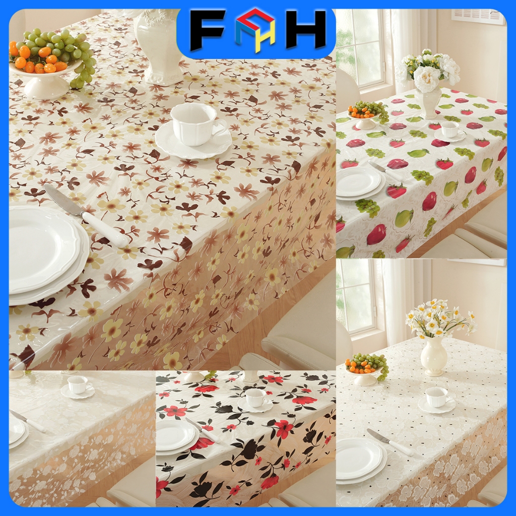 Heavy-Duty Transparent PVC Tablecloth | Waterproof, Oil & Stain ...