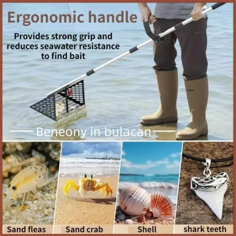 COD 2025New Sand Sift Rake Easy Grip Carbon Steel Sharp Tooth Sifter ...