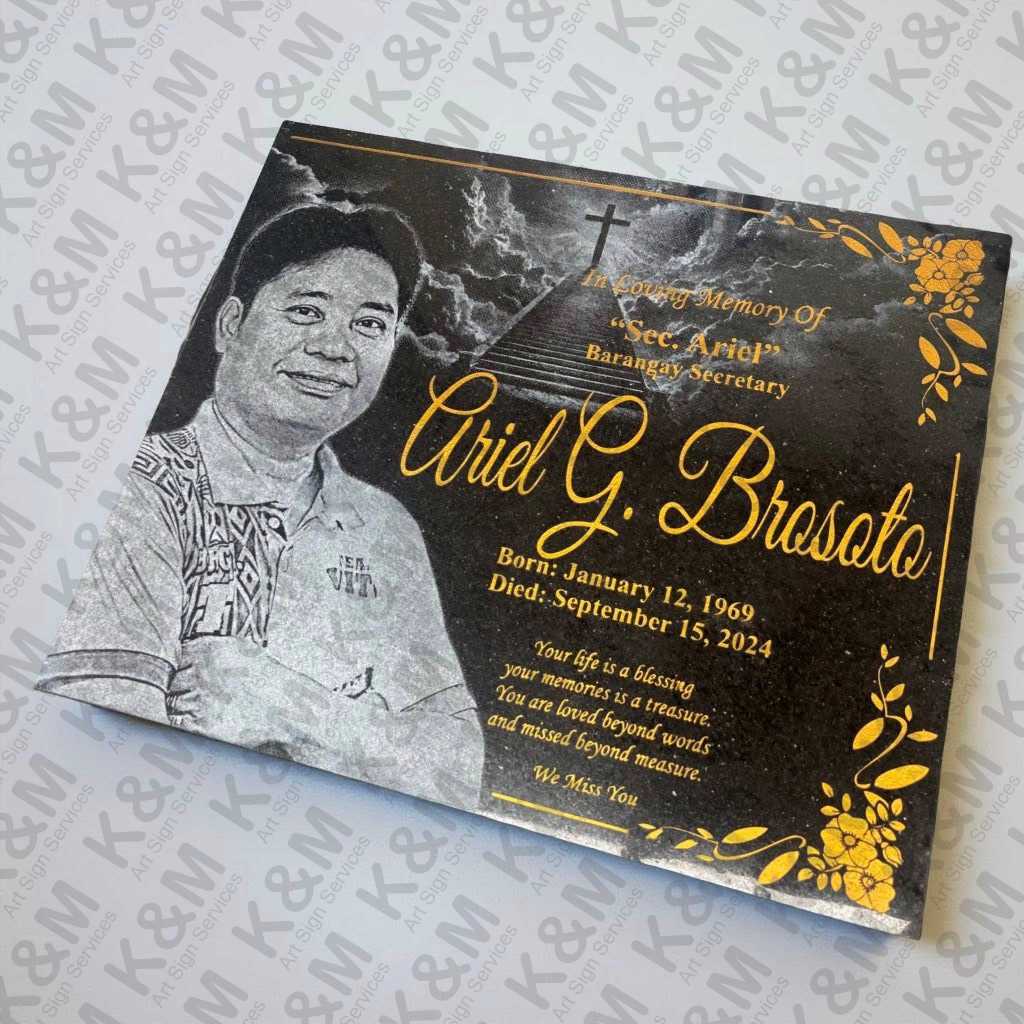 Photographic Laser Engraved Lapida TILES 50x60cm | Shopee Philippines