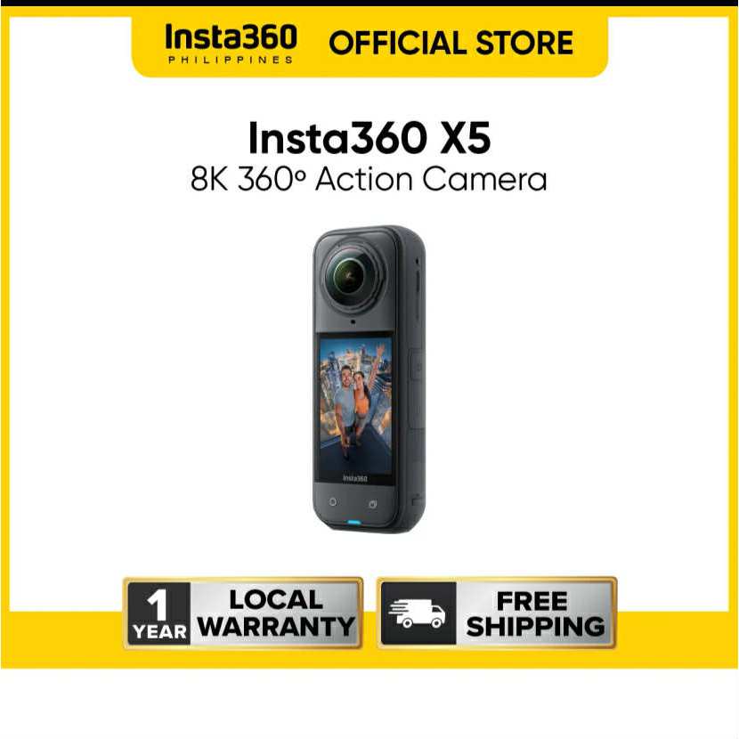 Insta360 X5 - Waterproof 8K 360° Camera, Leading Low Light, Invisible ...